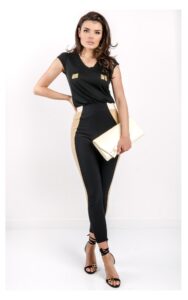 T-shirt Elisabetta Franchi Logowany Czarny