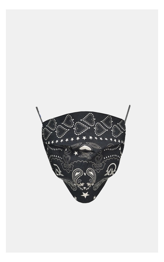 Maseczka Ochronna Pinko Motyw Bandana Czarna