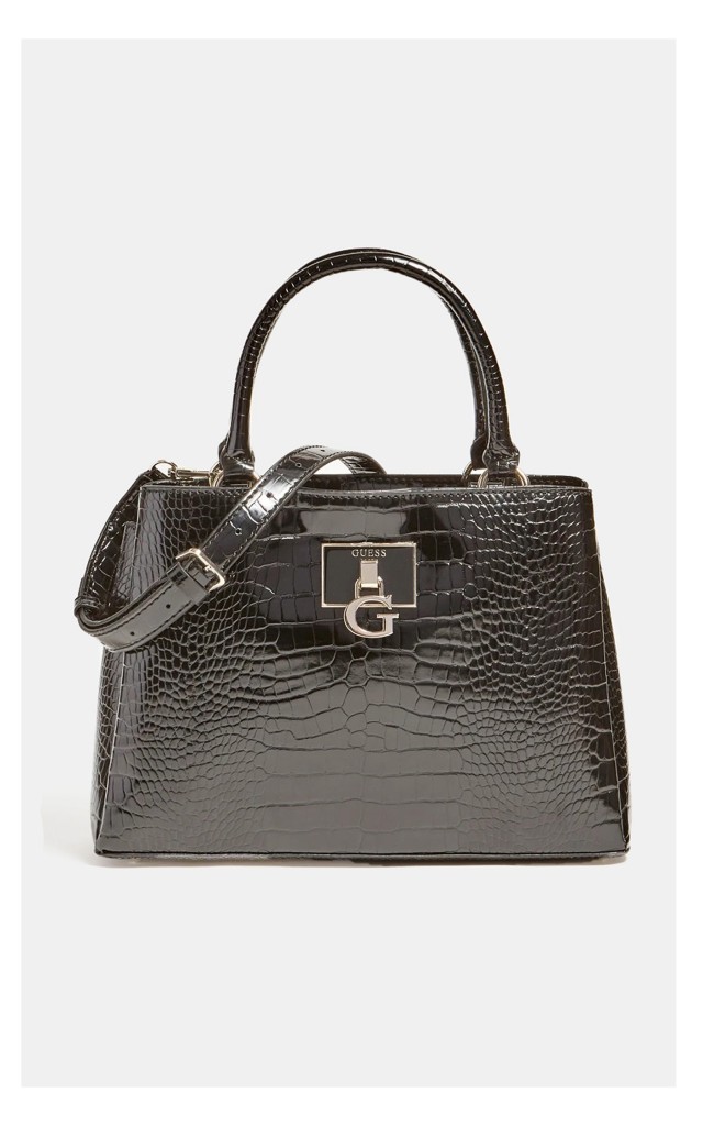 Torebka Guess Kuferek Croco Czarna