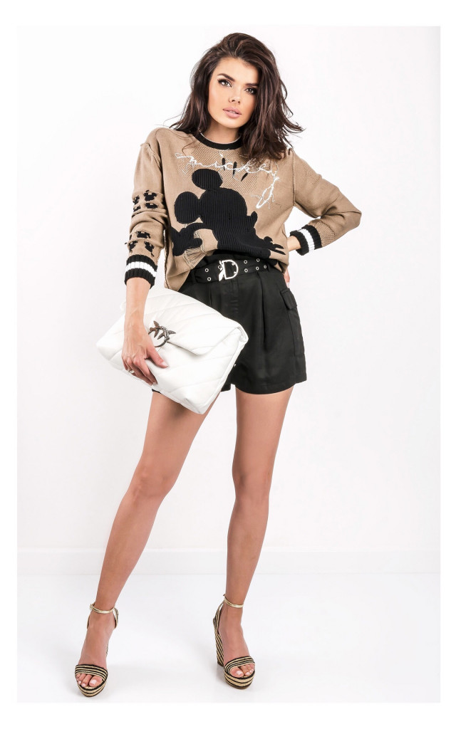 Sweter Iceberg Mickey Mouse Brązowy