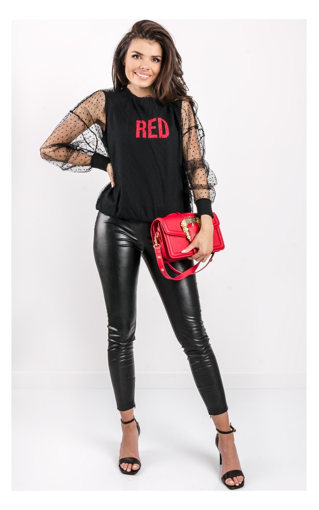 Bluza Red Valentino Z Tiulem Czarna