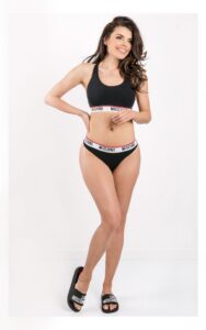 Stringi Moschino Underwear Logowane Czarne