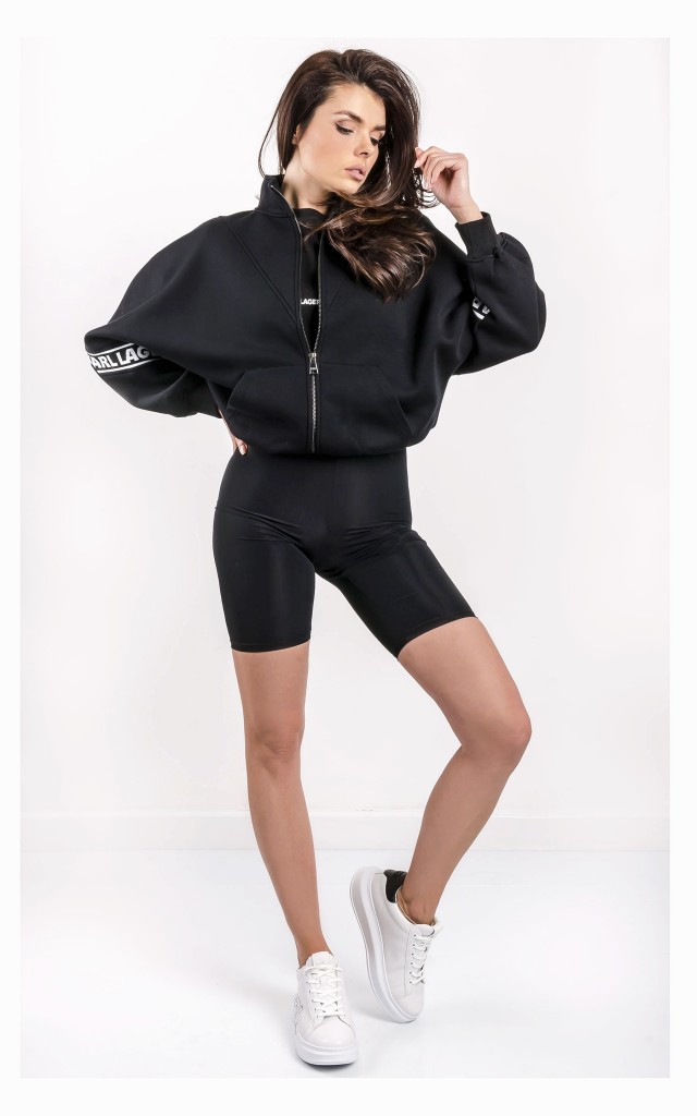Bluza Karl Lagerfeld Rozpina Czarna