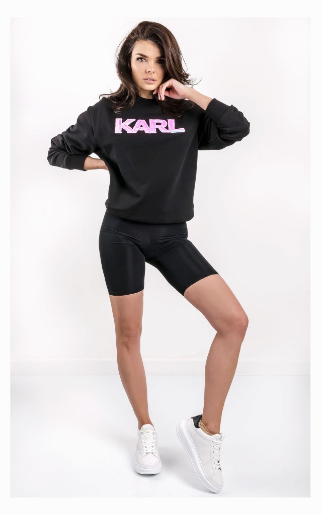 Bluza Karl Lagerfeld Balonowe Logo Czarna