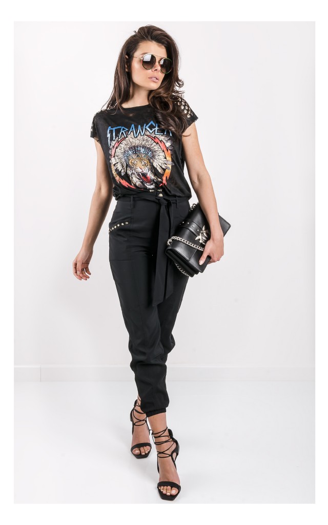 T-shirt Silvian Heach Z Nadrukiem Czarny