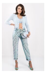 Kardigan For Love & Lemons Krótki Błękitny