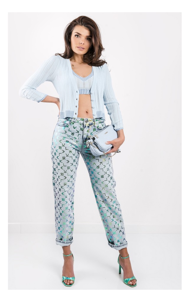 Kardigan For Love & Lemons Krótki Błękitny