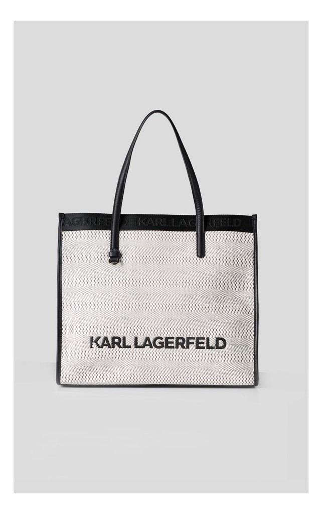 Torebka Karl Lagerfeld Skuare Shopper Biało-Czarna
