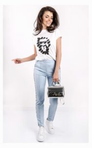 T-shirt Karl Lagerfeld Logo Biały