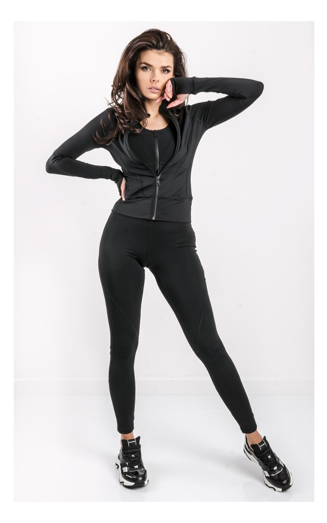 Legginsy Karl Lagerfeld Sportowe Czarne
