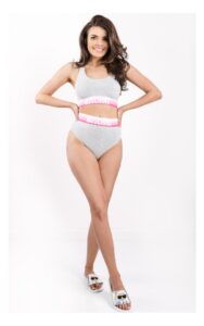 Figi Moschino Underwear Logowane Szare