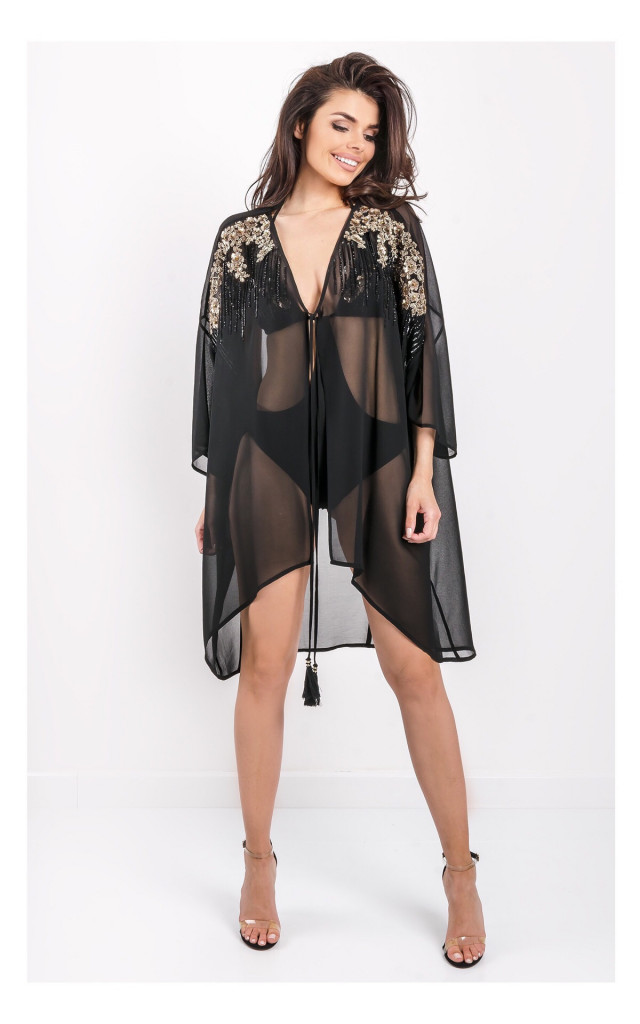 Kimono Twin Set U&B Plażowe Czarne