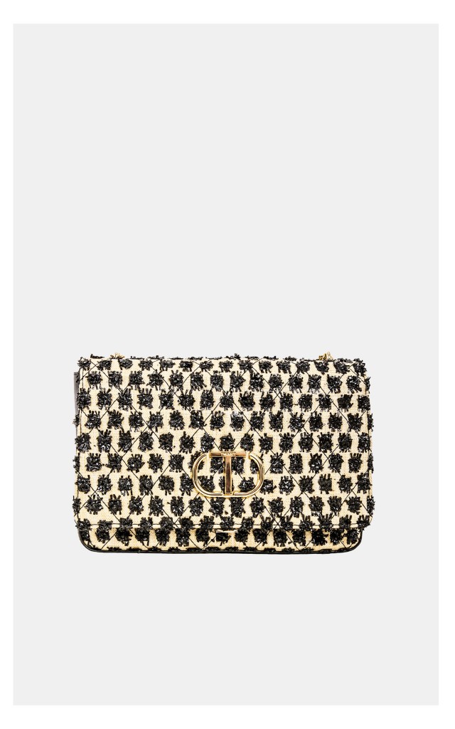 Torebka Twin Set Crossbody Beżowo-Czarna