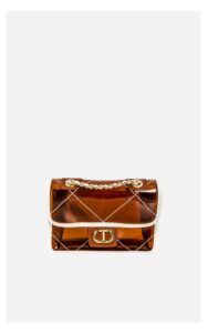 Torebka Twin Set Crossbody Transparentna Brązowa