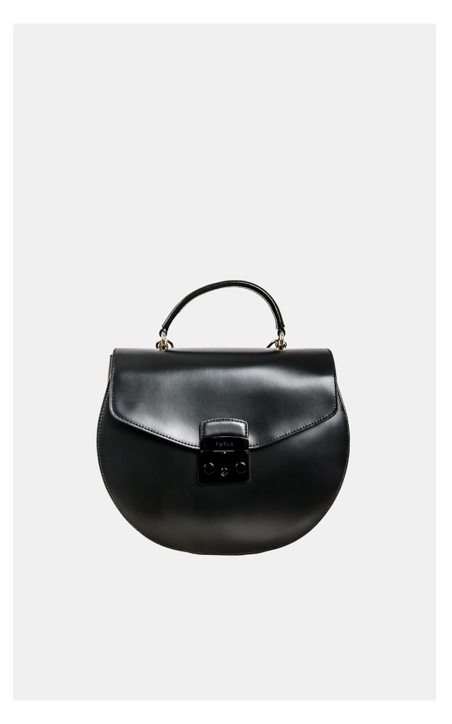 Torebka Furla Metropolis Listonoszka Skórzana Czarna