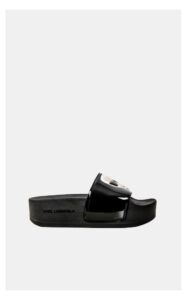 Klapki Karl Lagerfeld Na Platformie Czarne