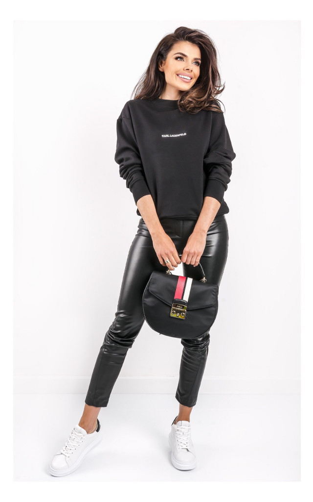 Bluza Karl Lagerfeld Logowana Czarna