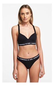 Stringi Karl Lagerfeld Logowane Czarne