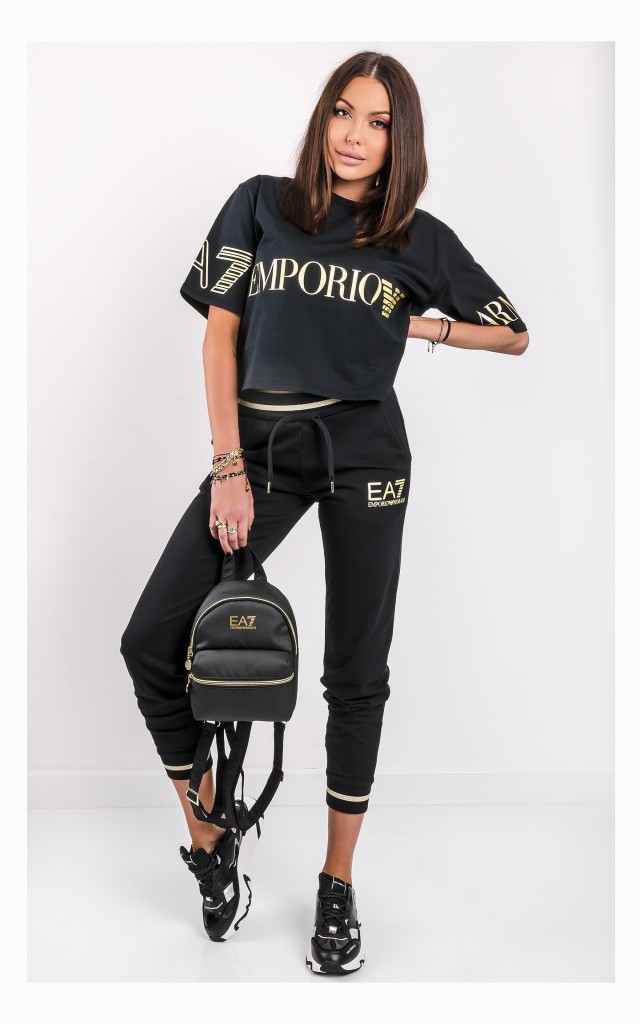T-shirt EA7 Emporio Armani Krótki Czarny