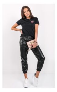T-shirt Karl Lagerfeld Z Ikoną Czarny
