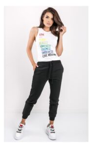 Top Love Moschino Logowany Biały