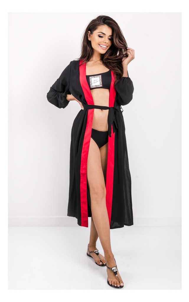 Kimono Karl Lagerfeld Logowane Czarne
