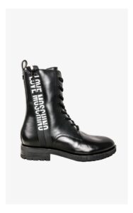 Botki Love Moschino Sznurowane Czarne