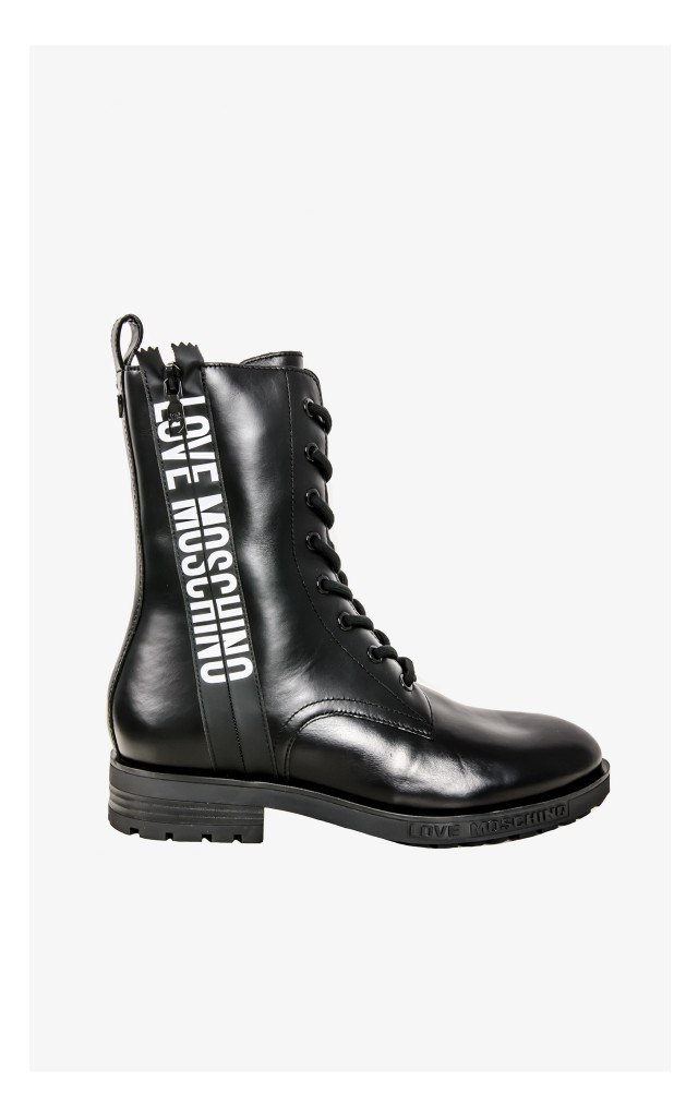 Botki Love Moschino Sznurowane Czarne