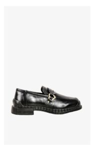 Półbuty Love Moschino Skórzane Czarne