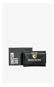 Portfel Love Moschino Logowany Czarny
