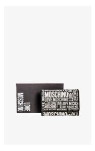 Portfel Love Moschino Z Nadrukiem Czarno-Biały