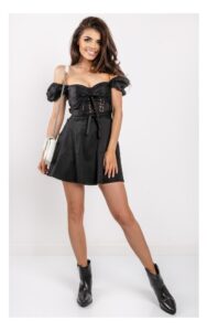 Sukienka For Love & Lemons Popelinowa Czarna