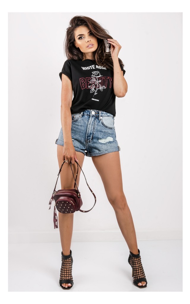 T-shirt Red Valentino Z Nadrukiem Czarny