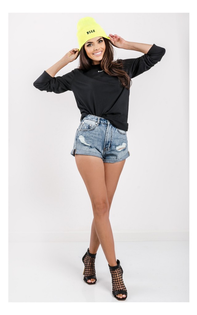T-shirt MSGM Z Długim Rękawem Czarny