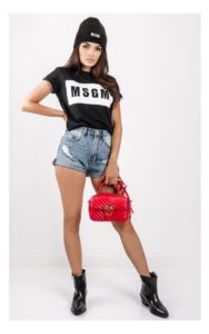 T-shirt MSGM Logowany Czarny