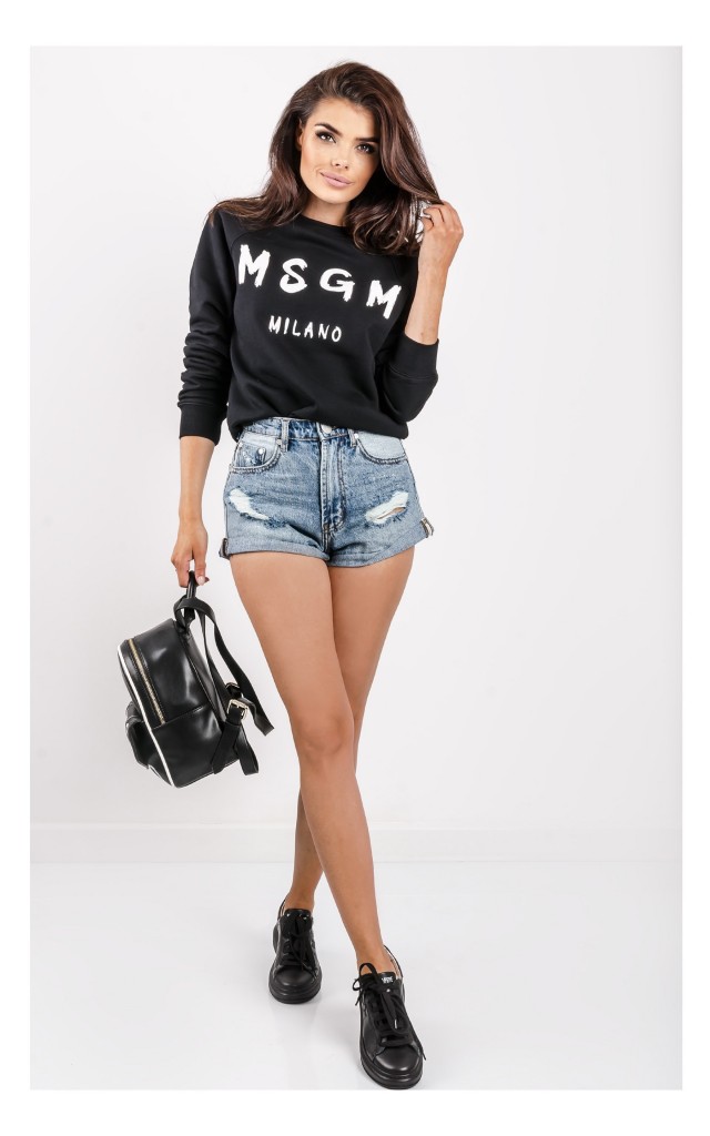 Bluza MSGM Logowana Czarna
