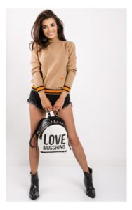 Golf MSGM Dzianinowy Camel