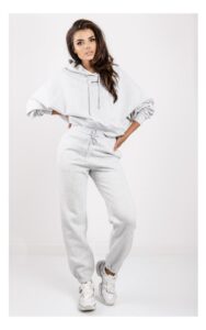 Bluza MSGM Z Kapturem Mini Logo Szara
