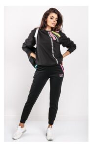 Bluza EA7 Z Kolorowymi Naszywkami Czarna