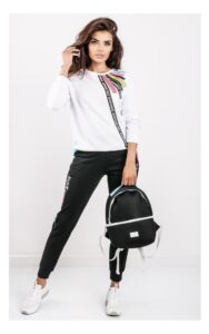 Bluza EA7 Z Kolorowymi Naszywkami Biała