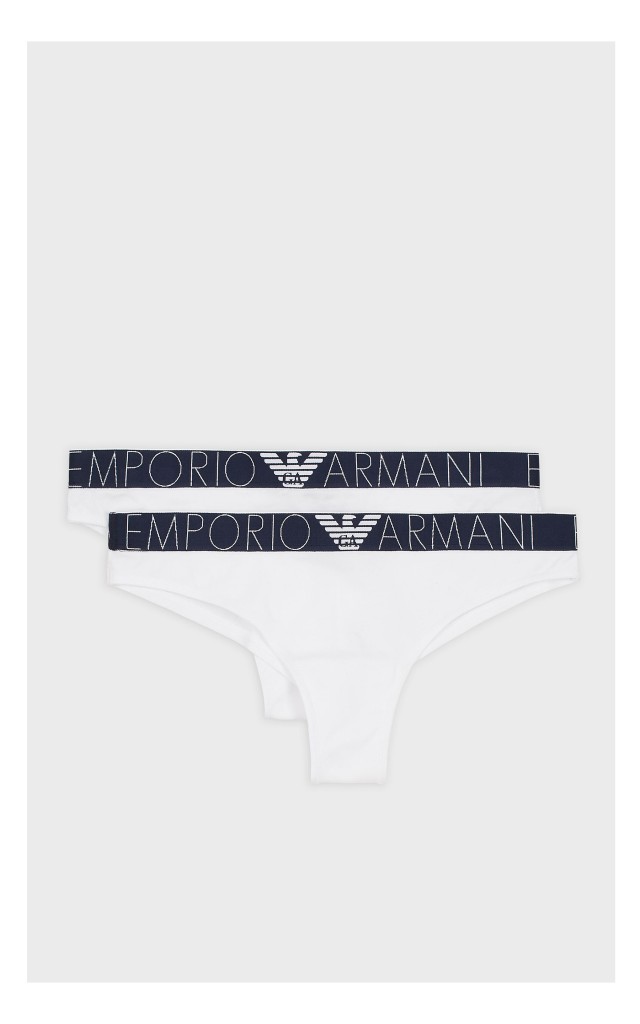 Majtki Emporio Armani Brazilian 2Pak Białe