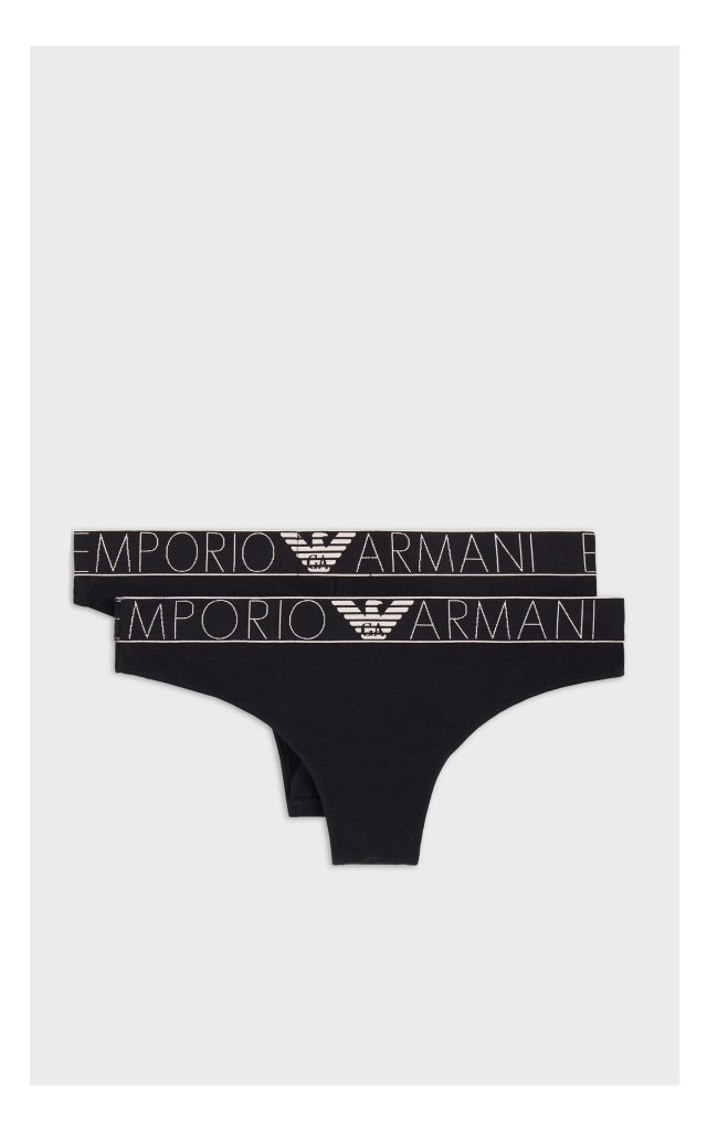 Majtki Emporio Armani Brazilian 2Pak Czarne