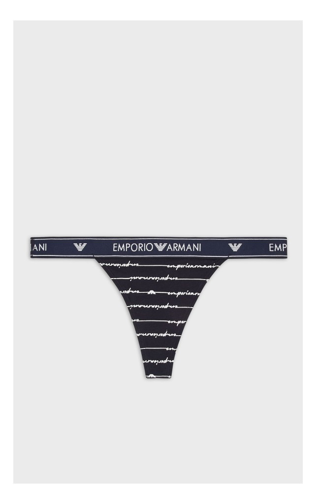 Stringi Emporio Armani Logomania Granatowe
