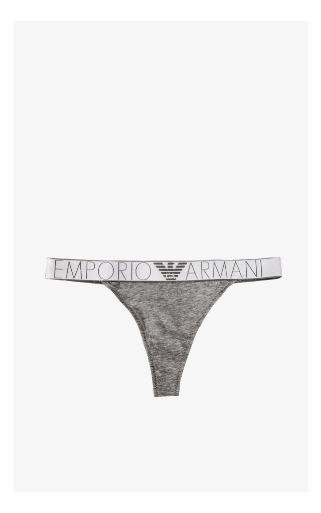 Stringi Emporio Armani Logowane Szare