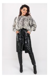 Spódnica Twin Set Skórzana Czarna