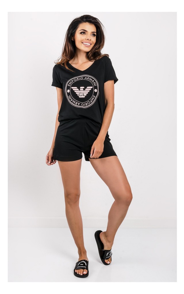 Komplet Emporio Armani Logo Czarny