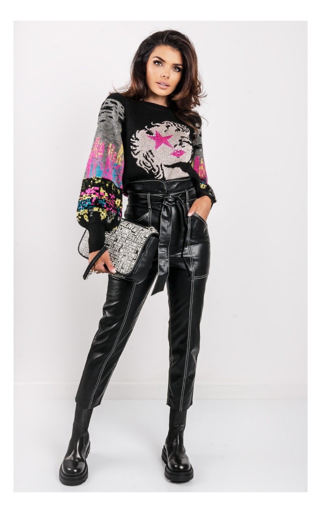 Sweter Twin Set Actitude Z Żakardowym Wzorem