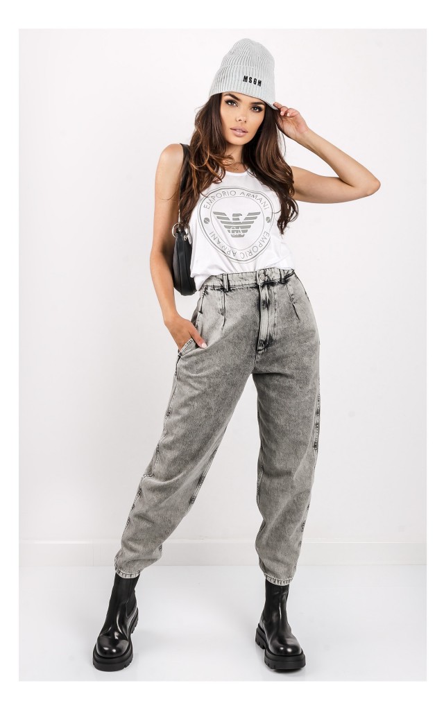 Bokserka Emporio Armani Logowana Biała