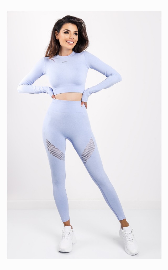 Legginsy Guess Gym Jasny Fiolet