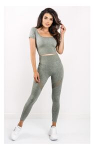 Legginsy Guess Gym Zielony Melanż